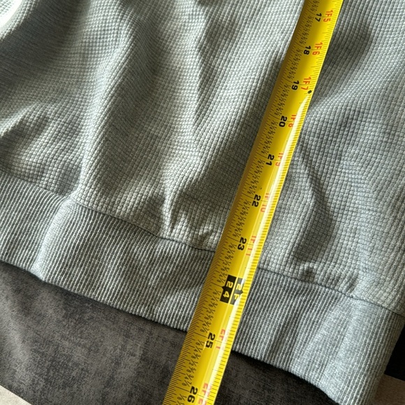 Emery Rose Gray Knit Long Sleeve Pullover 1/4 Zip Sweater - Picture 7 of 8